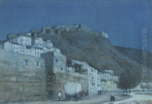 Moonlight Oil Painting by Albert Moulton Foweraker