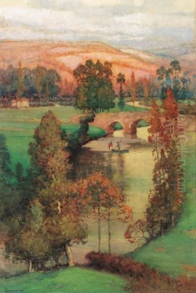 The River Cordes Oil Painting by Albert Moulton Foweraker