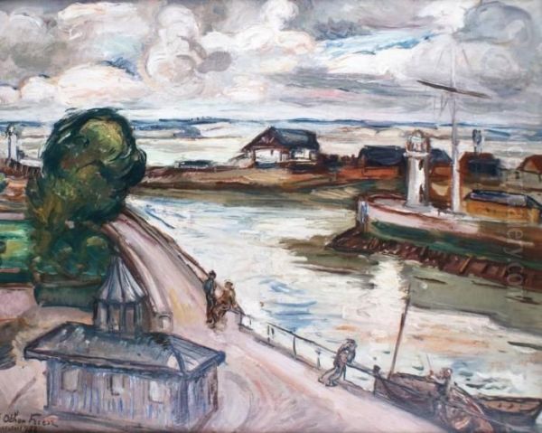 Honfleur, 
La Sortie Du Port Oil Painting by Emile-Othon Friesz