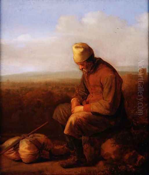 A Traveller Resting Oil Painting by Pieter Harmansz Verelst