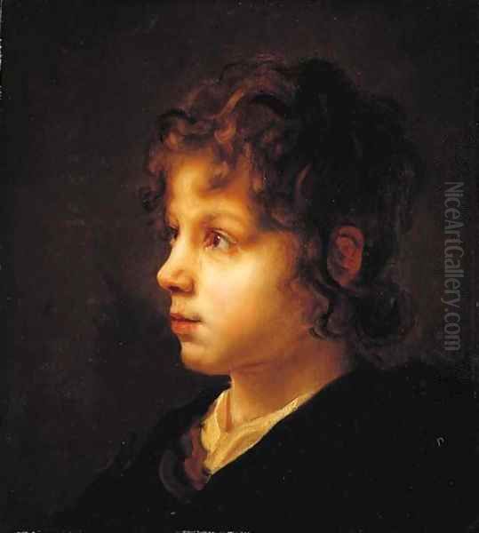 The head of a young boy Oil Painting by Pieter Harmansz Verelst