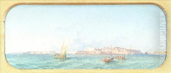 The Grandharbour, Valetta, Malta Oil Painting by Luigi Maria Galea