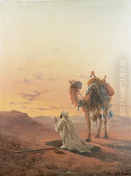 At Prayer Oil Painting by Luigi Maria Galea