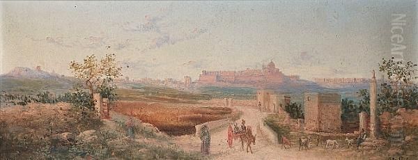 Mdina, Malta Oil Painting by Luigi Maria Galea