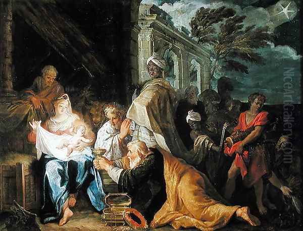 Adoration of the Magi, 1708 Oil Painting by Claude Verdot