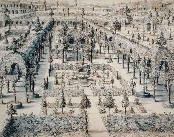 Design for an Ornamental Garden, 1576 Oil Painting by Hans Vredeman de Vries