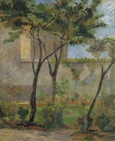 Un Coin Du Jardin, Rue Carcel Oil Painting by Paul Gauguin