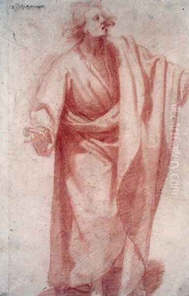 Study of a Draped Man Oil Painting by Ottavio Vannini