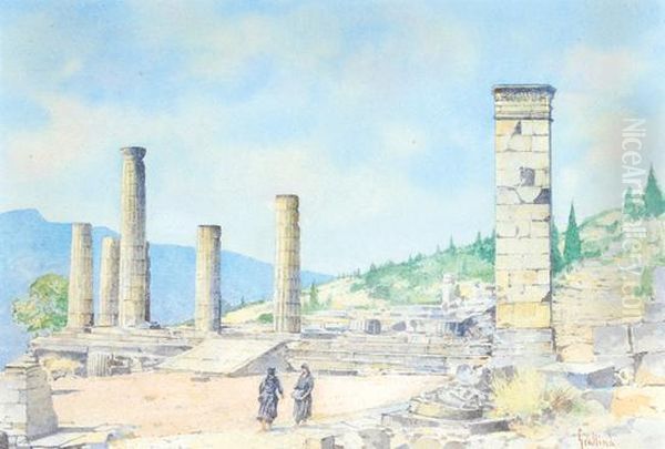 Delphi Oil Painting by Angelos Giallina