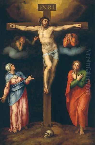 Crucifixion Oil Painting by Marcello Venusti