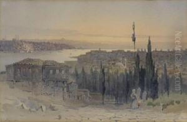 Blick Auf Istanbul. Oil Painting by Angelos Giallina