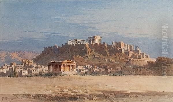 The Acropolis Oil Painting by Angelos Giallina