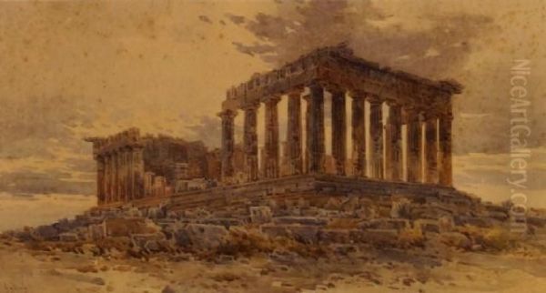 The Parthenon Oil Painting by Angelos Giallina