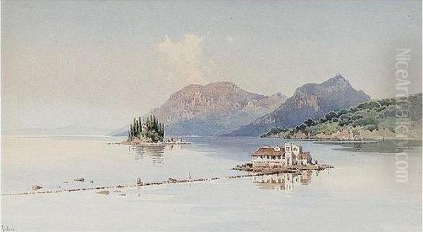 Pontikonissi, Corfu Oil Painting by Angelos Giallina