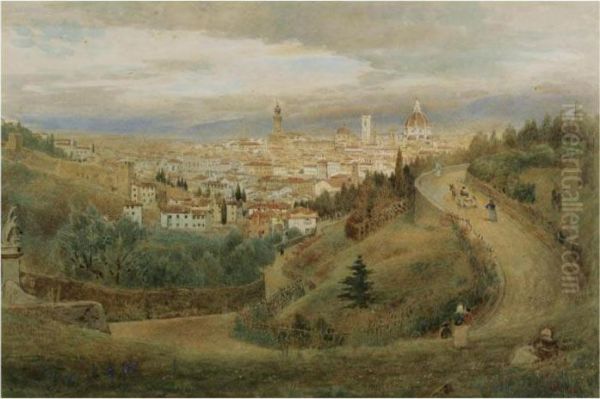 A View Of Florence Oil Painting by Harry Goodwin