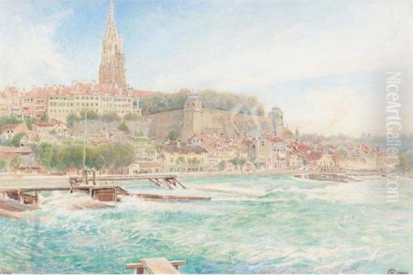 View Of Berne Oil Painting by Harry Goodwin