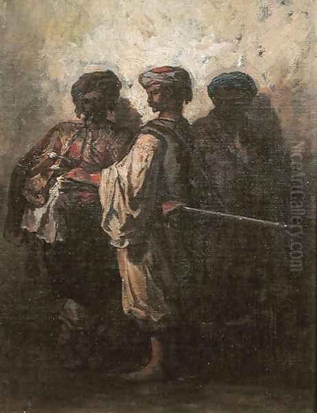 Bulgarian Soldiers Oil Painting by Theodore Valerio