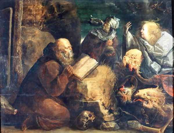 The Temptation of St. Anthony Oil Painting by Jan van de Venne