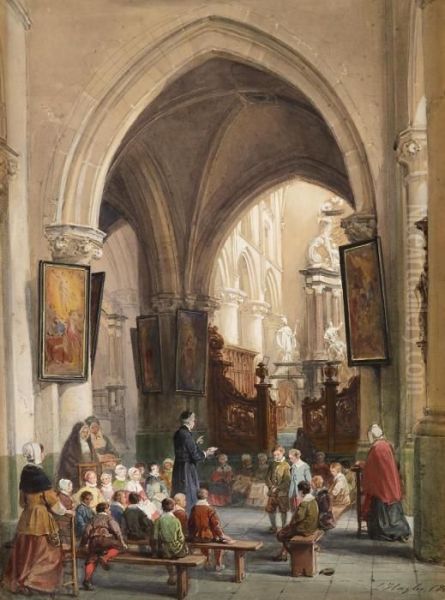 In Der Marienkirche In Trier Oil Painting by Louis Haghe