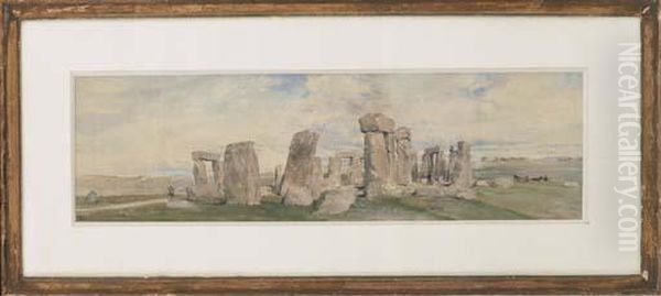 Stonehenge Oil Painting by Louis Haghe