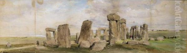 Stonehenge Oil Painting by Louis Haghe