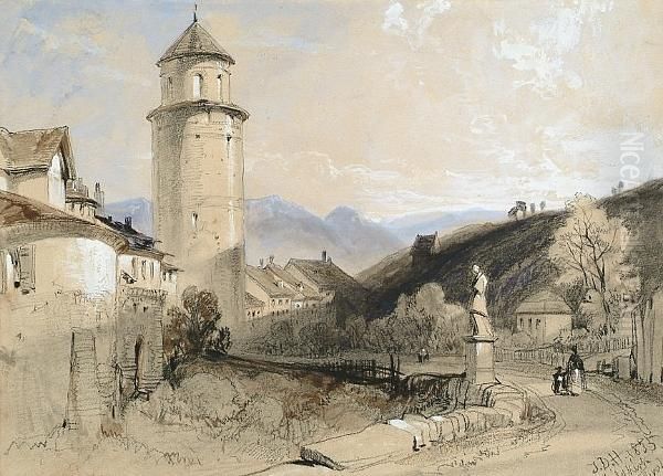 Feildkirk, Tyrol Oil Painting by James Duffield Harding