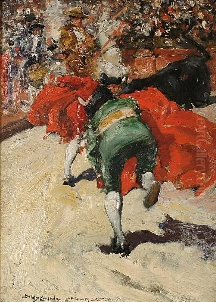 The Bullfight Oil Painting by Dudley Hardy