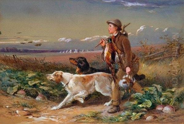 Gamekeepers Boy Oil Painting by James Jnr Hardy