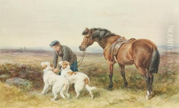 Out On The Moors Oil Painting by James Jnr Hardy