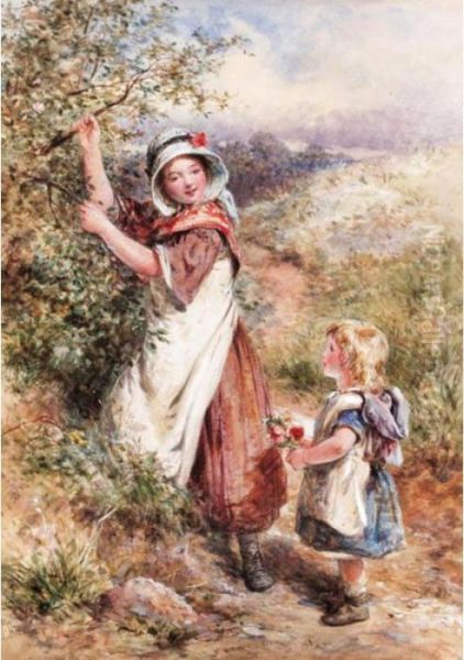 The Blossom Gatherer Oil Painting by James Jnr Hardy