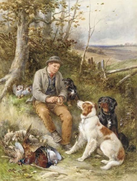 The Gamekeeper Oil Painting by James Jnr Hardy