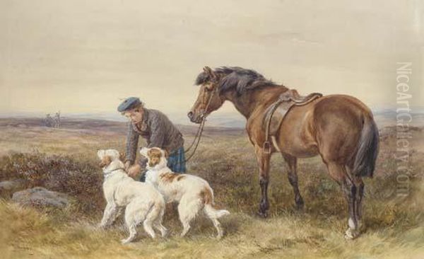 Out On The Moors Oil Painting by James Jnr Hardy