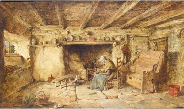 Preparing Dinner Oil Painting by James Jnr Hardy