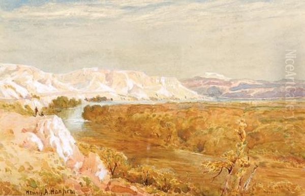 Jordan Valley Oil Painting by Henry Andrew Harper