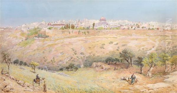 Jerusalem Oil Painting by Henry Andrew Harper