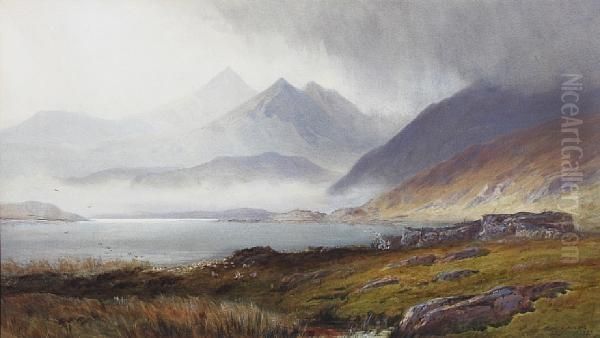 The Five Sisters Of Kintail, Scotland Oil Painting by Henry Andrew Harper