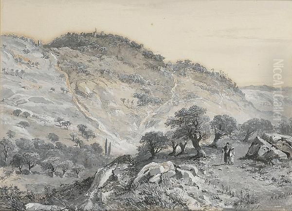 The Mount Of Olives Oil Painting by Henry Andrew Harper