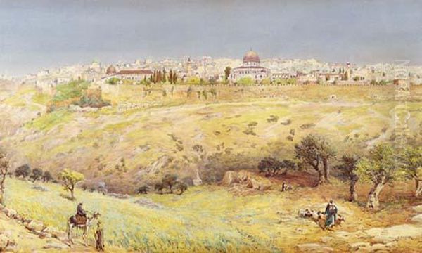 Vue De Jerusalem Oil Painting by Henry Andrew Harper