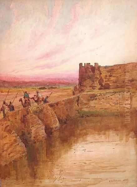 The Pools Of Solomon, Near Bethlehem Oil Painting by Henry Andrew Harper