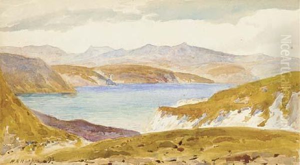 Sea Of Tiberias, From Gadara (illustrated); And View Of Sinai, Egypt Oil Painting by Henry Andrew Harper