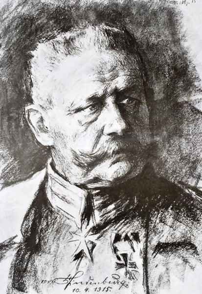 General Paul von Hindenburg Oil Painting by Hugo Vogel