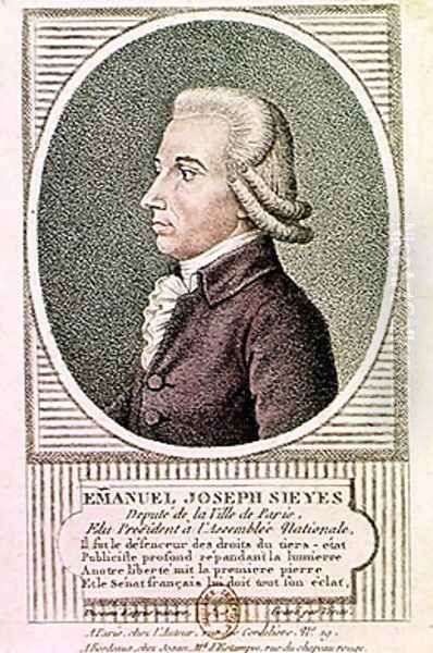 Emmanuel Joseph Sieyes 1748-1836 Oil Painting by Jean Baptiste Verite