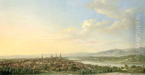 Dresden Oil Painting by Johann Christian Vollerdt or Vollaert