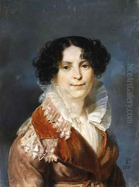 Portrait of a Lady Oil Painting by Carl Christian Vogel von Vogelstein