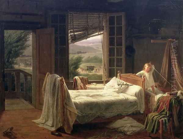 The Orphan, or Fatal Cholera, 1832 Oil Painting by Pierre Roch Vigneron