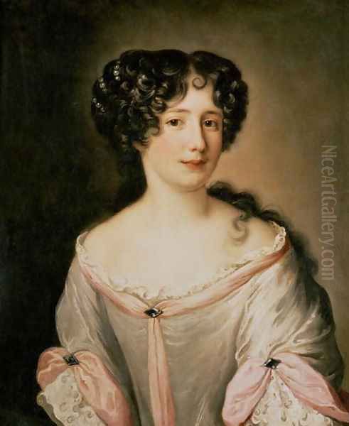 Portrait of a lady thought to be Madame Hortensia Oil Painting by Jacob Ferdinand Voet