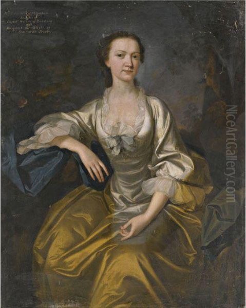 Portrait Of Mrs. Baldwin Oil Painting by Joseph Highmore