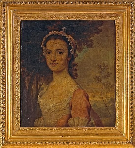 Portrait Of Young Woman, Thought To Be Miss Shirley Oil Painting by Joseph Highmore