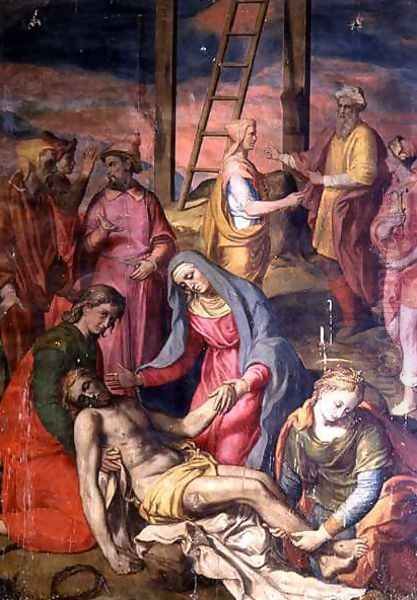 Deposition from the Cross, 1582 Oil Painting by Sebastiano Vini