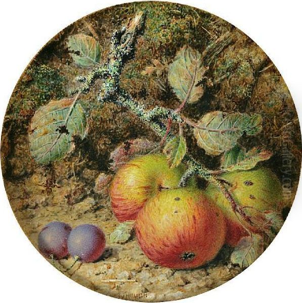 A Still Life With Apples Oil Painting by William B. Hough